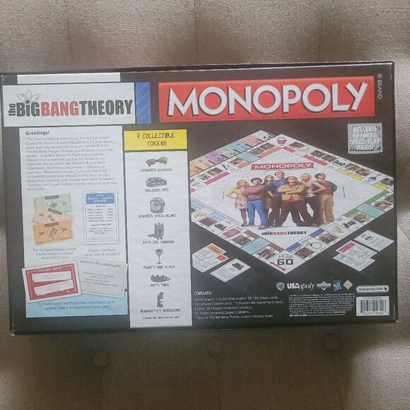 MONOPOLY THE BIG BANG THEORY FAST-DEALING PROPERTY TRADING GAME 7 UNIQUE TOKENS - Picture 9 of 10